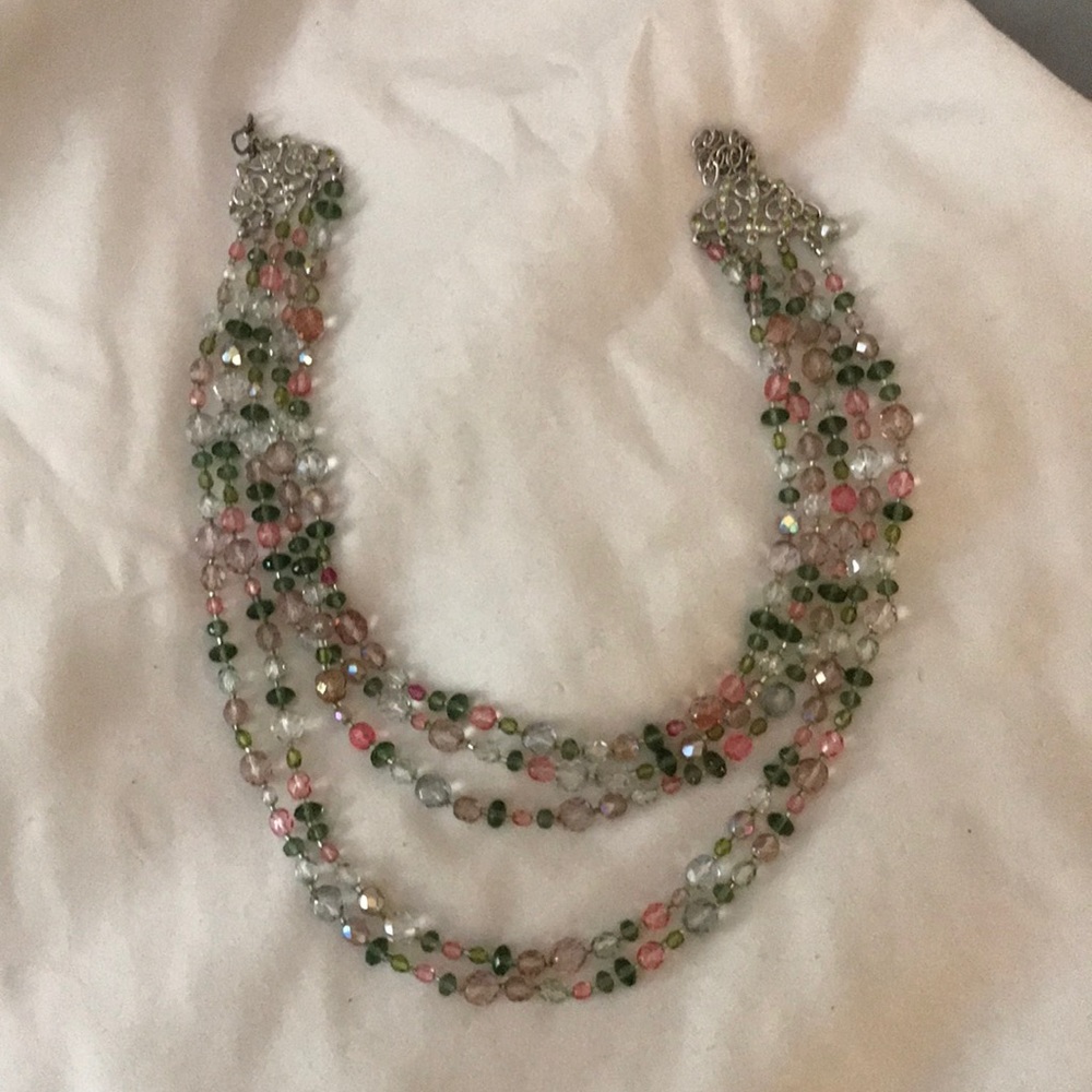 Multi-color bead necklace